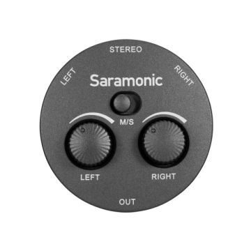 Saramonic AX1 Miniature 2-Channel 3.5mm Microphone & Audio Mixer with TRS & TRRS Output Cables for Cameras, Smartphones, Computers & More