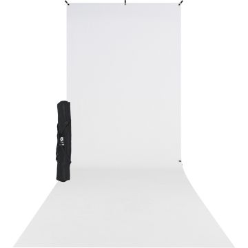 Westcott 5x12 X-Drop Wrinkle-Resistant Backdrop Kit High-Key White Sweep